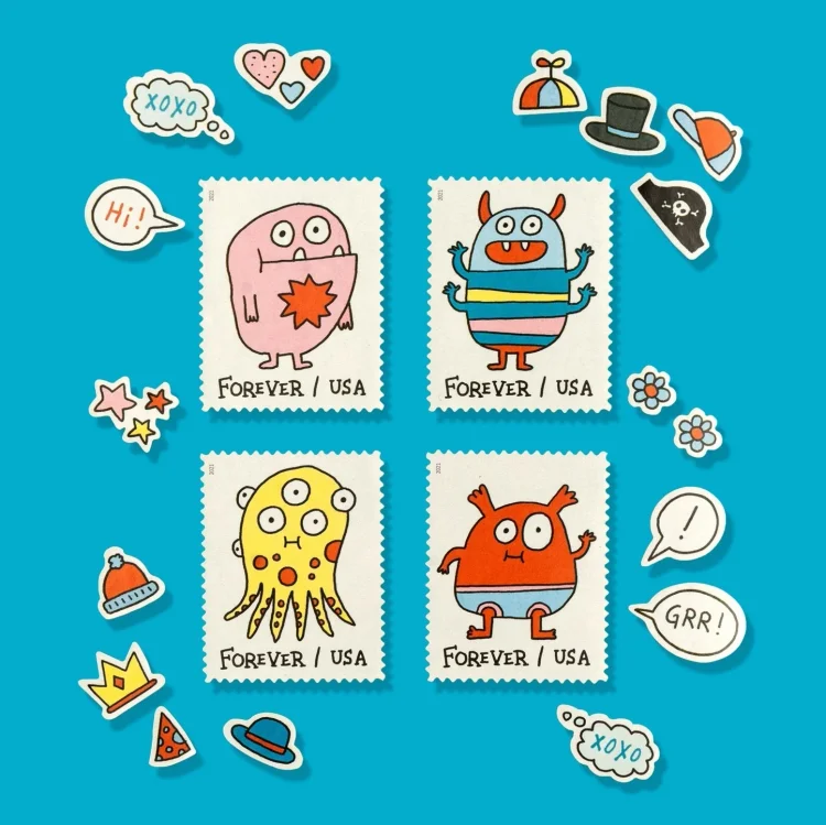 2021 Message Monsters Stamps