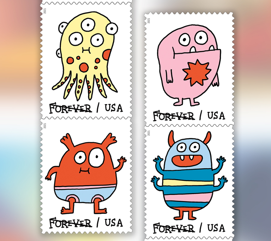 2021 Message Monsters Stamps