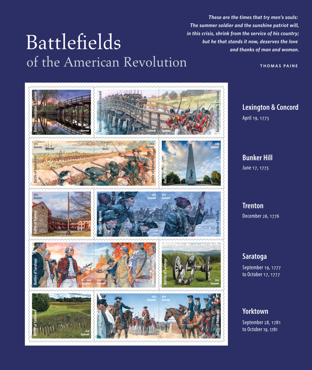 2025 Battlefields of the American Revolution Stamps