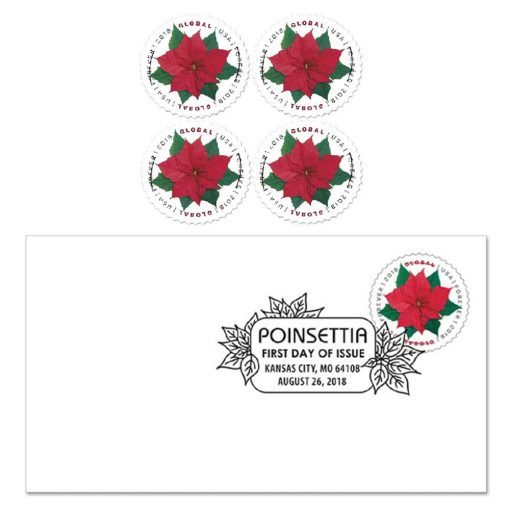 2018 Globe Poinsettia First-Class Mail International®